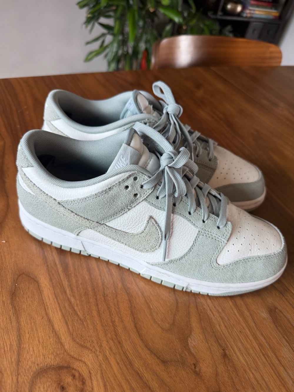 Nike Low Top Sneakers in Sage Green and White